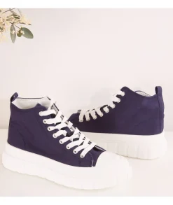 Baskets>La boutique de Lilie BASKET MONTANTE LISANDRA Marine