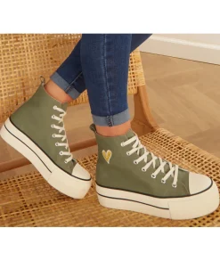 Baskets>La boutique de Lilie BASKETS CERISE Kaki