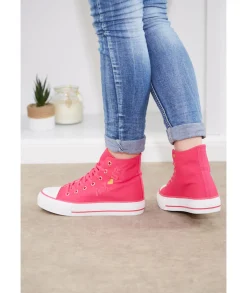 Baskets>La boutique de Lilie BASKETS GISELE MONTANTE Fushia