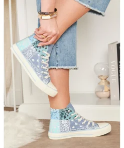 Baskets>La boutique de Lilie BASKETS MONTANTE WENDY Bleu