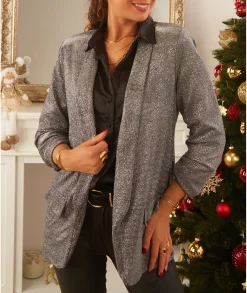 Vestes>La boutique de Lilie BLAZER ANAE Gris