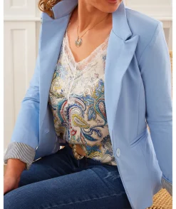 Vestes>La boutique de Lilie BLAZER DELIA BLEU CIEL Bleuciel