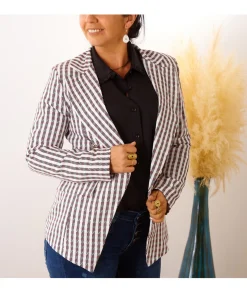 Vestes>La boutique de Lilie BLAZER MILA CARREAUX Rose