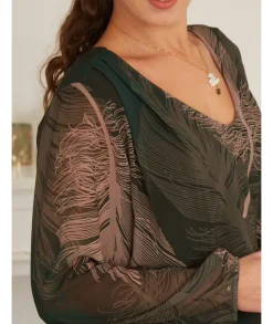Tops / Blouses>La boutique de Lilie BLOUSE ALICE Kaki