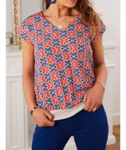 Tops / Blouses>La boutique de Lilie BLOUSE BRANDY Rouge