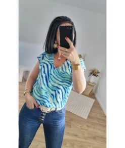 Tops / Blouses>La boutique de Lilie BLOUSE BRENDA Bleu
