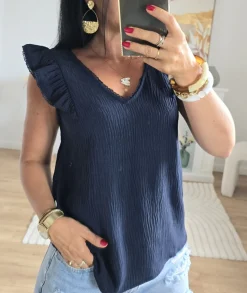 Tops / Blouses>La boutique de Lilie BLOUSE CLEMENTINE Marine