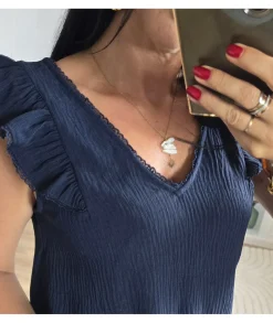 Tops / Blouses>La boutique de Lilie BLOUSE CLEMENTINE Marine