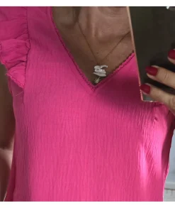 Tops / Blouses>La boutique de Lilie BLOUSE CLEMENTINE Fushia