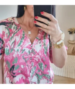 Tops / Blouses>La boutique de Lilie BLOUSE DELPHINE Fushia