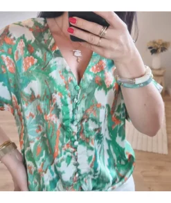 Tops / Blouses>La boutique de Lilie BLOUSE DELPHINE Vert