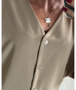 Tops / Blouses>La boutique de Lilie BLOUSE DONATIEN Taupe