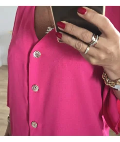 Tops / Blouses>La boutique de Lilie BLOUSE DONATIEN Fushia