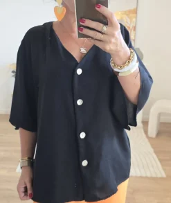 Tops / Blouses>La boutique de Lilie BLOUSE DONATIEN Noir