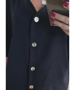 Tops / Blouses>La boutique de Lilie BLOUSE DONATIEN Noir