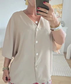 Tops / Blouses>La boutique de Lilie BLOUSE DONATIEN Beige