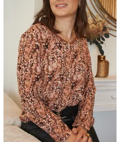 Tops / Blouses>La boutique de Lilie BLOUSE DORIA Beige