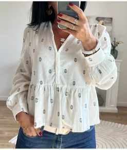Tops / Blouses>La boutique de Lilie BLOUSE DYLAN Blanc