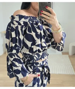 Tops / Blouses>La boutique de Lilie BLOUSE EULALIE Marine