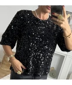 Tops / Blouses>La boutique de Lilie BLOUSE FRANCOIS Noir