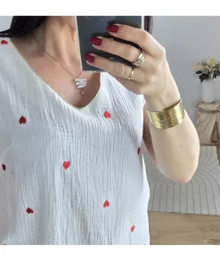 Tops / Blouses>La boutique de Lilie BLOUSE GAETANE GAZ DE COTON Blanc