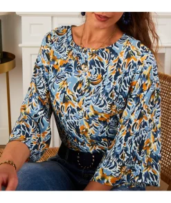 Tops / Blouses>La boutique de Lilie BLOUSE IDYLLE Bleu