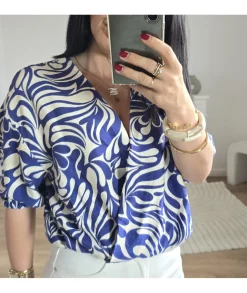Tops / Blouses>La boutique de Lilie BLOUSE JEREMIA Bleu