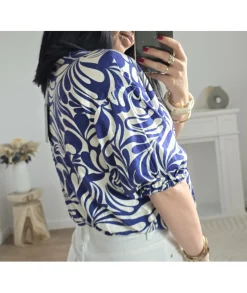 Tops / Blouses>La boutique de Lilie BLOUSE JEREMIA Bleu