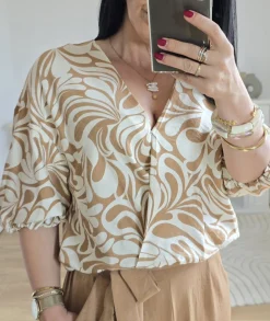 Tops / Blouses>La boutique de Lilie BLOUSE JEREMIA Camel