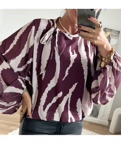 Tops / Blouses>La boutique de Lilie BLOUSE JOCTAVIA Bordeaux