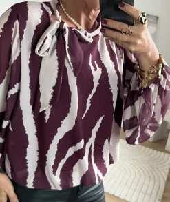 Tops / Blouses>La boutique de Lilie BLOUSE JOCTAVIA Bordeaux