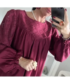 Tops / Blouses>La boutique de Lilie BLOUSE JOIA Bordeaux