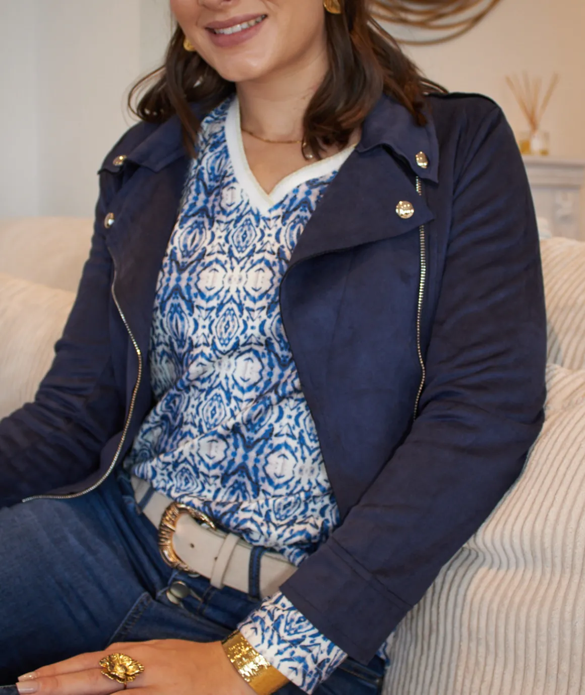 Tops / Blouses>La boutique de Lilie BLOUSE JULIETTE Bleu