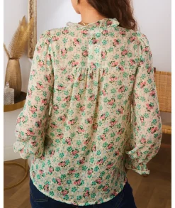 Tops / Blouses>La boutique de Lilie BLOUSE LAURA Vert