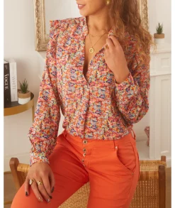 Tops / Blouses>La boutique de Lilie BLOUSE LISSANDRA Orange