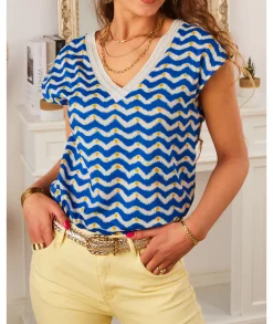 Tops / Blouses>La boutique de Lilie BLOUSE LOANA Bleu