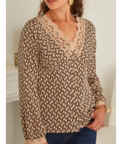 Tops / Blouses>La boutique de Lilie BLOUSE LORAINE Taupe
