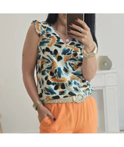 Tops / Blouses>La boutique de Lilie BLOUSE NILA Bleucanard