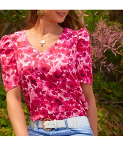 Tops / Blouses>La boutique de Lilie BLOUSE NINA Fushia