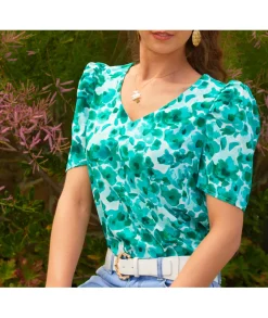 Tops / Blouses>La boutique de Lilie BLOUSE NINA Vert