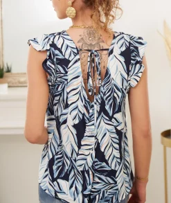 Tops / Blouses>La boutique de Lilie BLOUSE QUIANA Marine