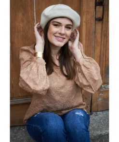 Tops / Blouses>La boutique de Lilie BLOUSE RACHELLE Camel