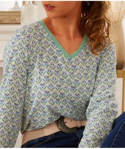 Tops / Blouses>La boutique de Lilie BLOUSE REGINA Vert