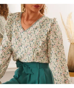 Tops / Blouses>La boutique de Lilie BLOUSE ROMIA Vert