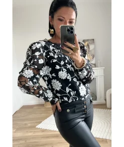 Tops / Blouses>La boutique de Lilie BLOUSE SOFIANE Noir