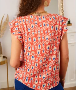 Tops / Blouses>La boutique de Lilie BLOUSE THYA Rouge