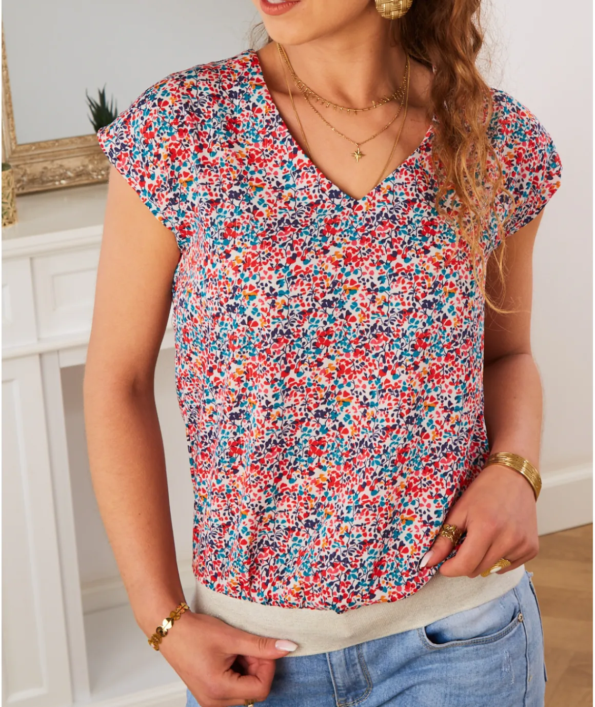 Tops / Blouses>La boutique de Lilie BLOUSE VALERIANE Rouge