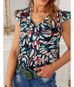 Tops / Blouses>La boutique de Lilie BLOUSE VIVIANA Marine