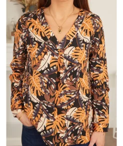 Tops / Blouses>La boutique de Lilie BLOUSE YADIRA Orangefluo