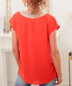 Tops / Blouses>La boutique de Lilie BLOUSE ZELYA Corail